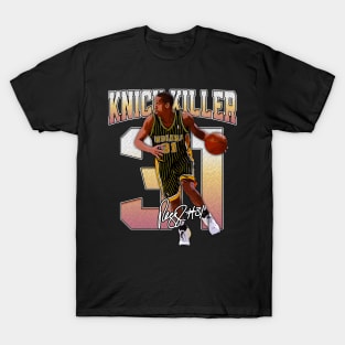 Reggie Miller Choke Sign Basketball Legend Signature Vintage Retro 80s 90s Bootleg Rap Style T-Shirt